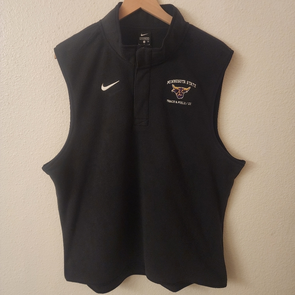 Nike Minnesota State Mavericks Track Field Cross Country Fleece Vest Mens Large
